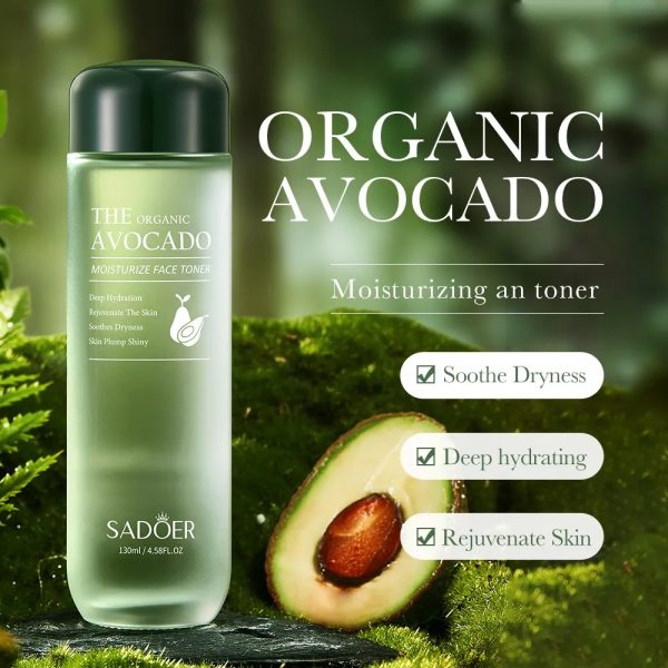 Avocado Toner 130ml Deep Hydration Rejuvenation Soothes Skin Moisturizing Skin Full Glossy