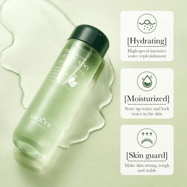 Avocado Toner 130ml Deep Hydration Rejuvenation Soothes Skin Moisturizing Skin Full Glossy - Image 4